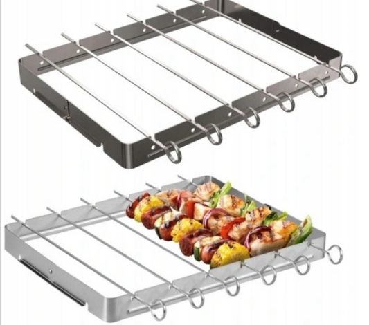 Set për shashlik me 6 shkopinj + mbajtëse Grill Master