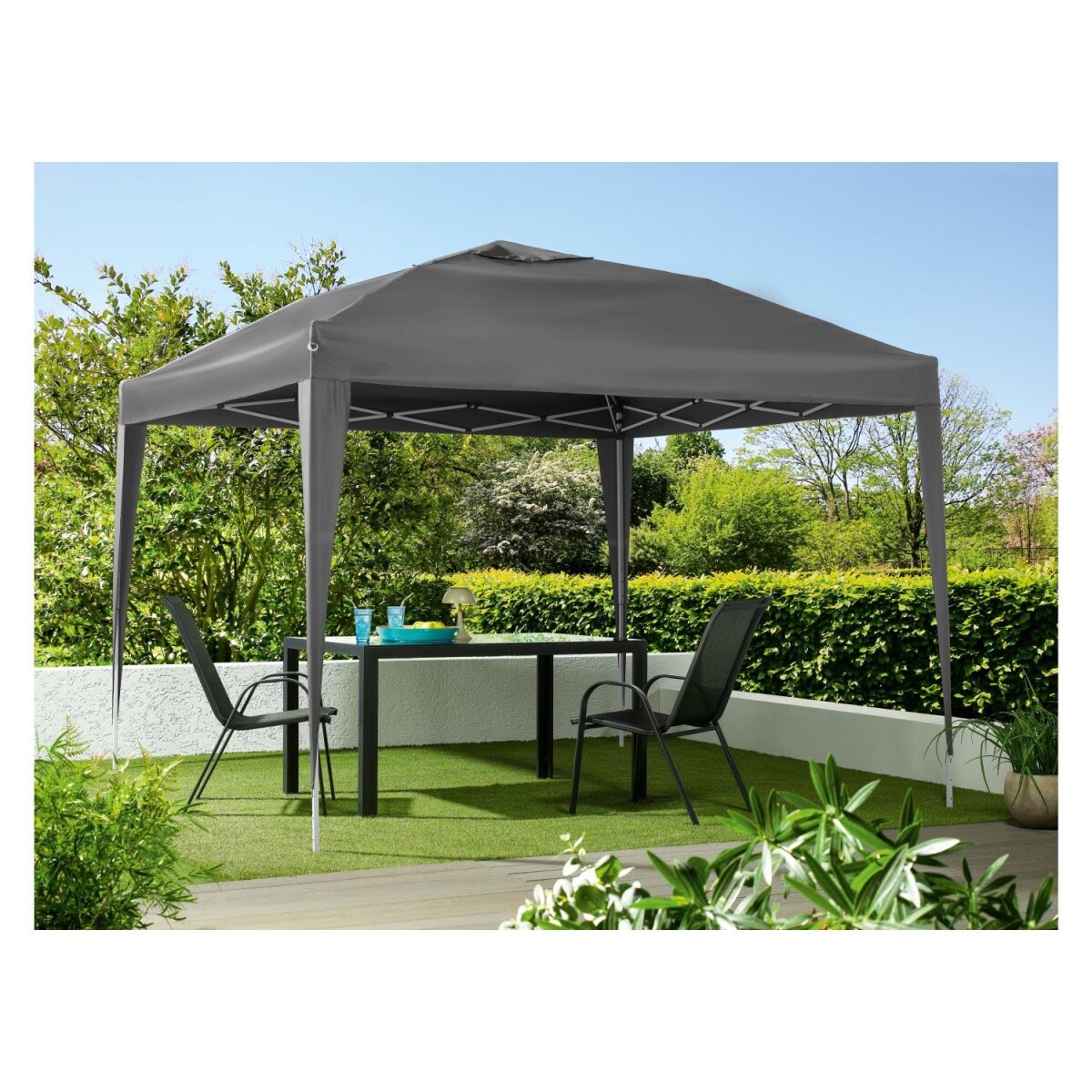 LIVARNO home Pavilion i Palosshëm me 2 Anë - 3x3 m (Gri)