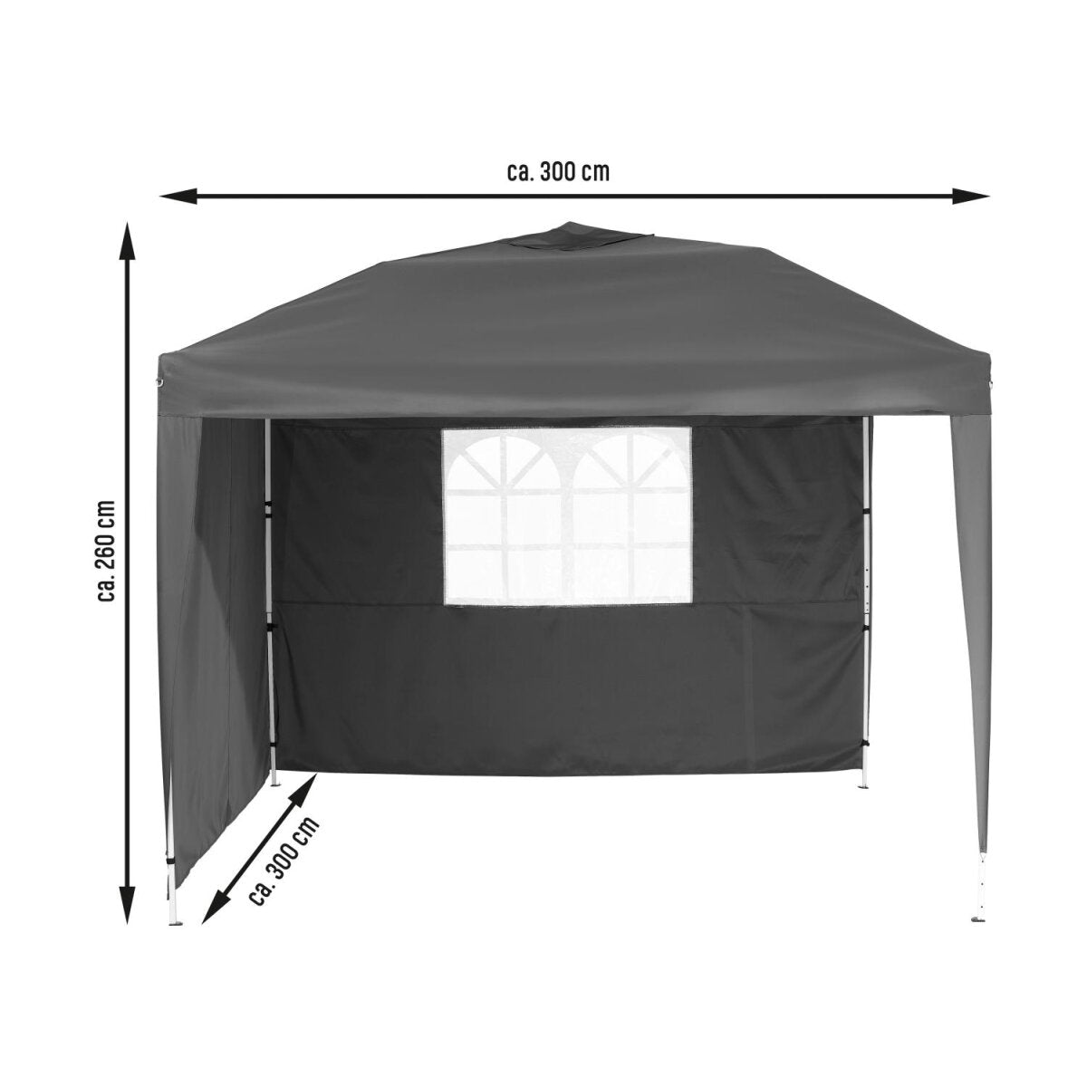 LIVARNO home Pavilion i Palosshëm me 2 Anë - 3x3 m (Gri)